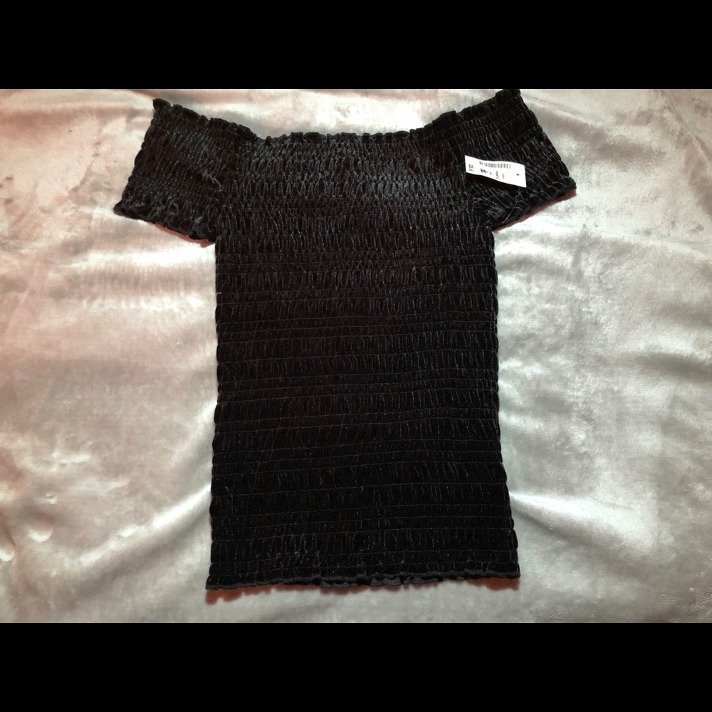 Black Off The Shoulder Shirt